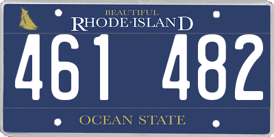 RI license plate 461482