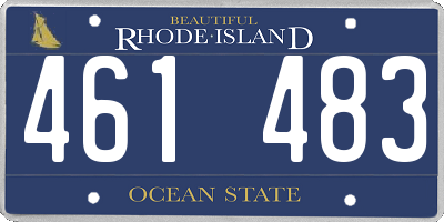RI license plate 461483