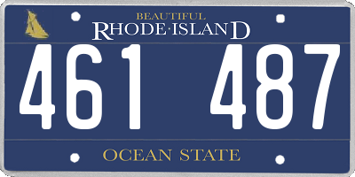 RI license plate 461487