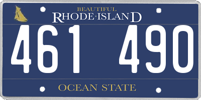 RI license plate 461490