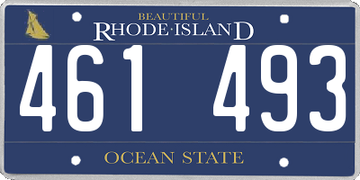 RI license plate 461493