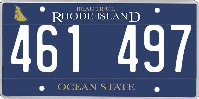 RI license plate 461497
