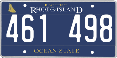 RI license plate 461498