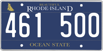 RI license plate 461500