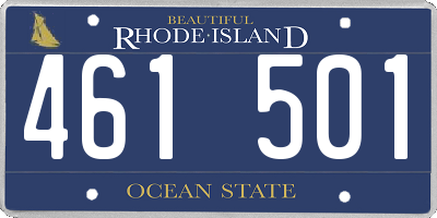 RI license plate 461501