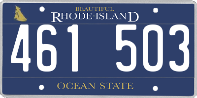 RI license plate 461503