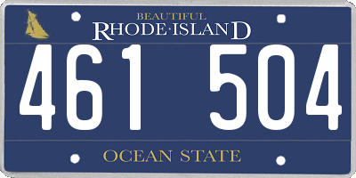 RI license plate 461504