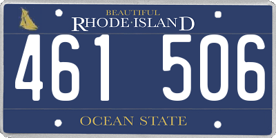RI license plate 461506