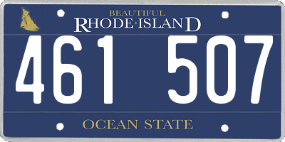 RI license plate 461507