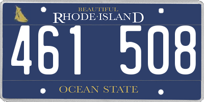 RI license plate 461508