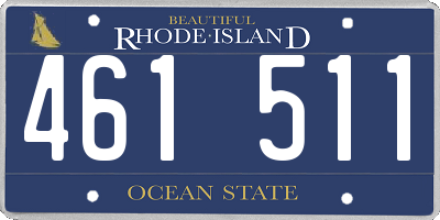 RI license plate 461511