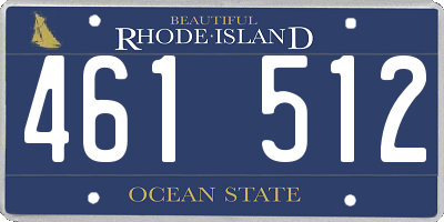 RI license plate 461512