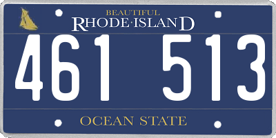RI license plate 461513