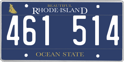 RI license plate 461514