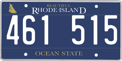 RI license plate 461515