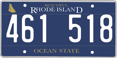RI license plate 461518