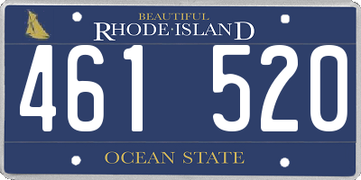 RI license plate 461520