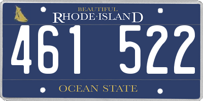 RI license plate 461522