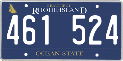 RI license plate 461524