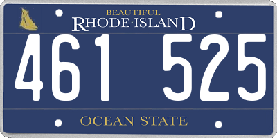 RI license plate 461525