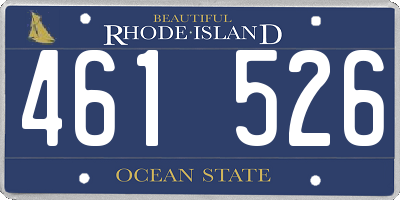 RI license plate 461526