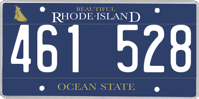 RI license plate 461528