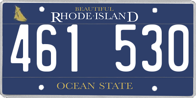 RI license plate 461530