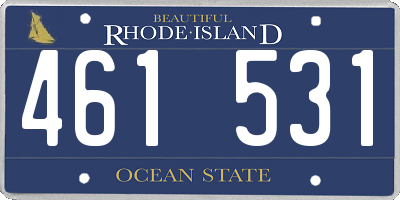 RI license plate 461531