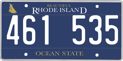 RI license plate 461535