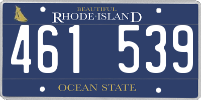 RI license plate 461539