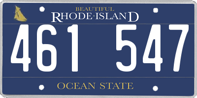 RI license plate 461547