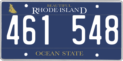RI license plate 461548