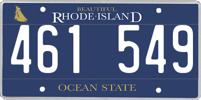 RI license plate 461549
