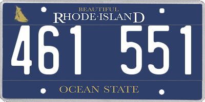RI license plate 461551