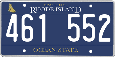 RI license plate 461552