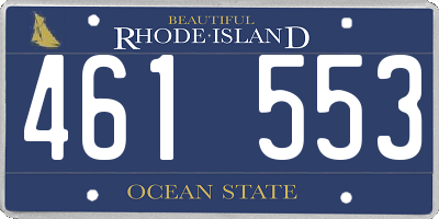 RI license plate 461553