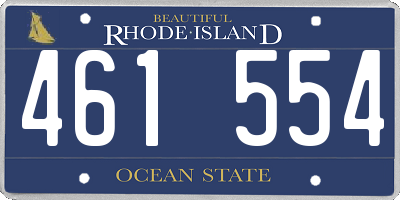 RI license plate 461554