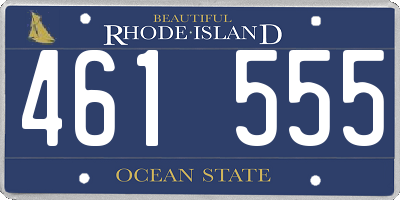 RI license plate 461555