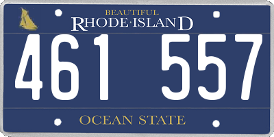 RI license plate 461557