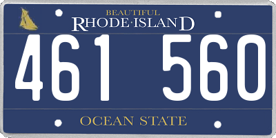 RI license plate 461560