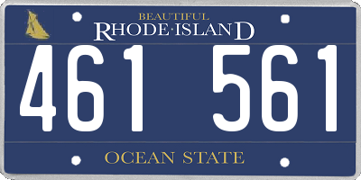 RI license plate 461561