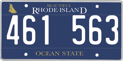 RI license plate 461563