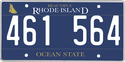 RI license plate 461564