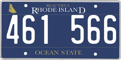 RI license plate 461566