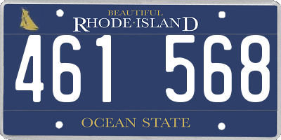 RI license plate 461568