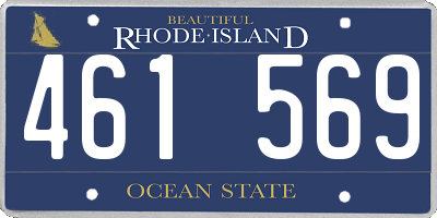 RI license plate 461569
