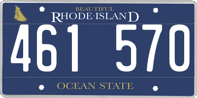 RI license plate 461570