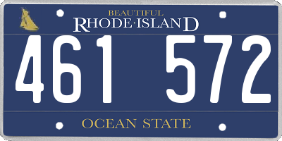 RI license plate 461572