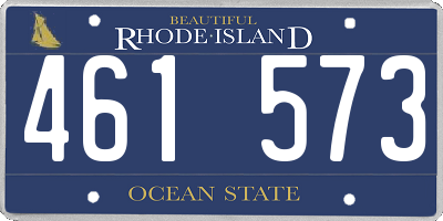 RI license plate 461573