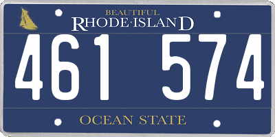 RI license plate 461574